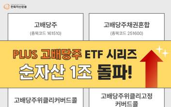 한화자산운용 ‘PLUS 고배당주’ ETF 시리즈 순자산 1조원 돌파
