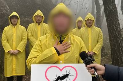 '러브버그 학살 멈춰' 눈물로 호소…노란우의女 정체는