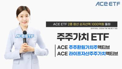 한투운용, 주주가치 ACE ETF 2종 합산 순자산액 1000억원 돌파