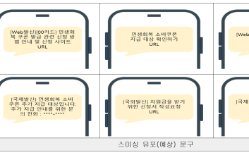 "소비쿠폰 안내문자에 URL 절대 누르지 마세요"…사기 주의보