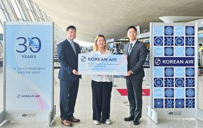 워싱턴 하늘길 연 지 30년…대한항공, 취항 기념행사 개최