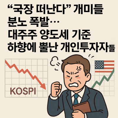 “국장 떠난다” 개미들 분노 폭발…대주주 양도세 기준 하향에 뿔난 개인투자자들 