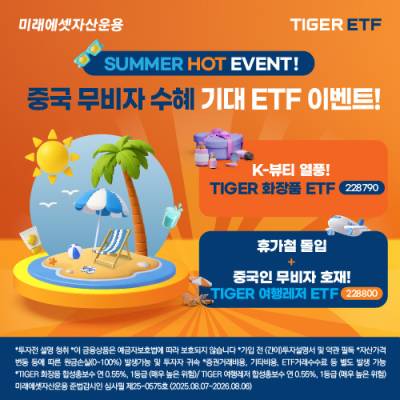 “이제는 소비주”...미래에셋, ‘중국 단체관광객 무비자 시행’ 수혜 ETF 2종 선정
