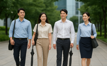 “구름 이불 속 33도”…출근룩은 ‘통풍+쿨링’이 답 [AI 날씨 코디]