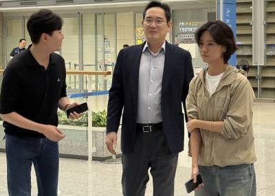 이재용 회장, 방미 일정 마치고 귀국…"일 열심히 해야죠"