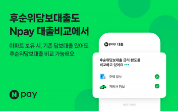 네이버페이, 신용대출 비교 서비스에 후순위담보대출 추가…"대출 상품 라인업 확대"