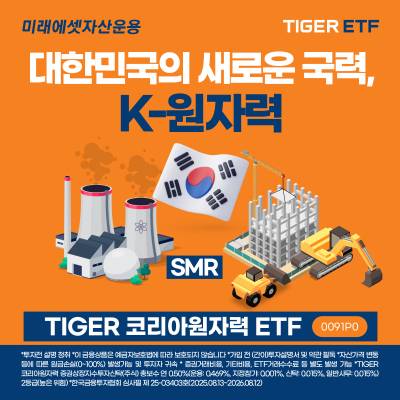미래에셋, ‘TIGER 코리아원자력 ETF’ 순자산 1000억원 돌파