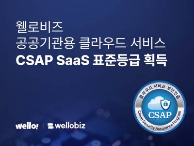 웰로비즈, 클라우드 서비스 보안인증 SaaS 표준등급 획득