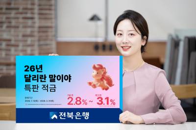 “최고 금리 연 3.1%” 전북은행, ‘달리란 말이야’ 적금 1만좌 특판