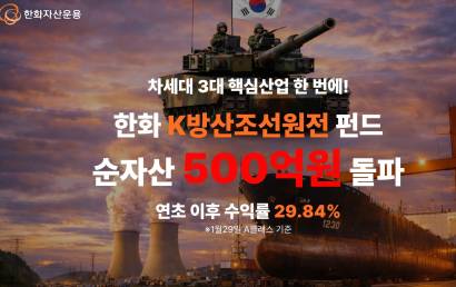 ‘핵심산업 올인원’ 한화 K방조원 펀드, 순자산 500억원 돌파