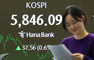 코스피 '5900선' 첫 터치...삼전·하이닉스 또 최고치로 마감