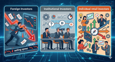 外人 팔자 행렬 속출, 기관은 관망…투자 주체별 전략 ‘온도차’