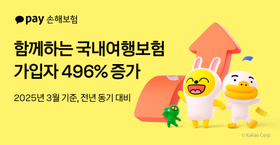 카카오페이손보, 국내여행보험 출시 1주년…가입자 '5배 껑충'