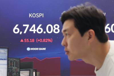 코스피, 사상최고치 찍고 '오르락내리락'…연휴 앞두고 '줄다리기'