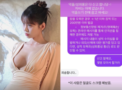 맹승지, 가슴골 드러낸 의상…성희롱 DM, 뭐라 왔길래